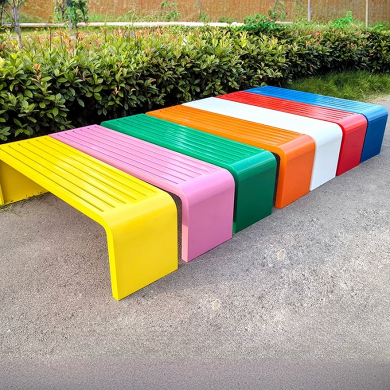 Art Deco Rainproof Stainless Steel Picnic Bench