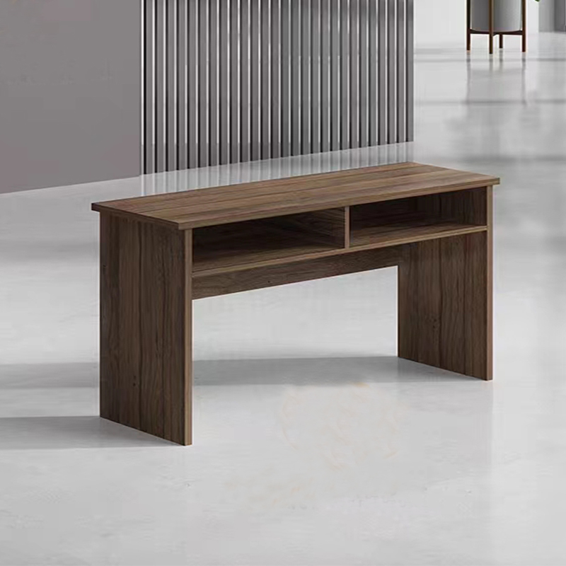 Art Deco Sepia Rectangle Conference Table in Manufactured Wood with Storage for 4-person Seating/6-seater