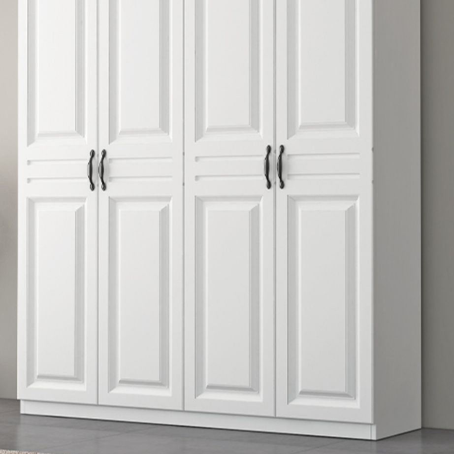 Chalk Modern Composite Wood Cabinet Armoire with Soft Close Door, Interior Shelves, and Clothing Rod
