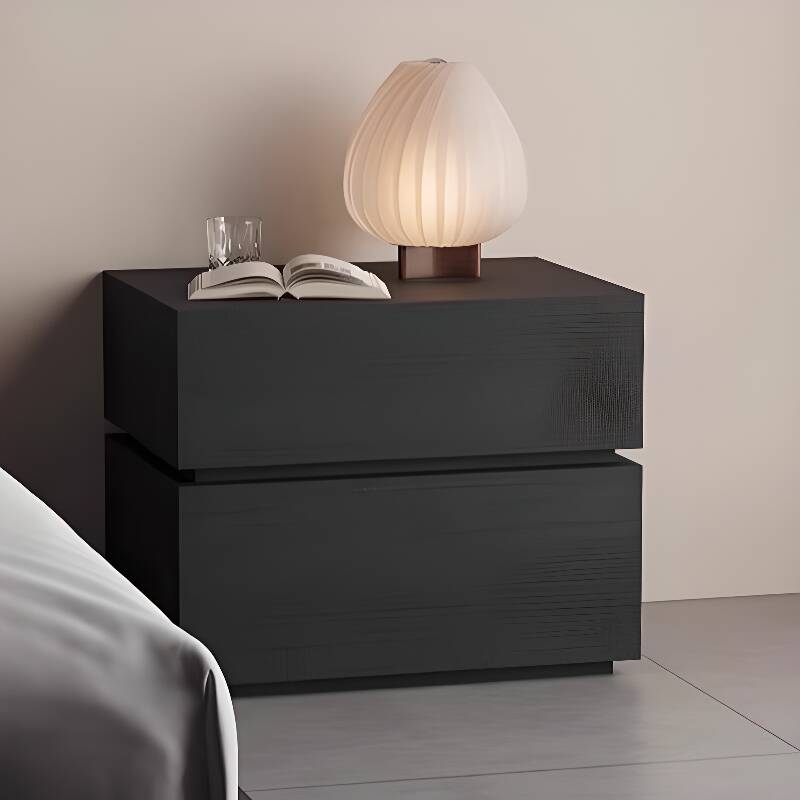 Modern Simple Style Wood Drawer Storage Nightstand with 2 Drawers