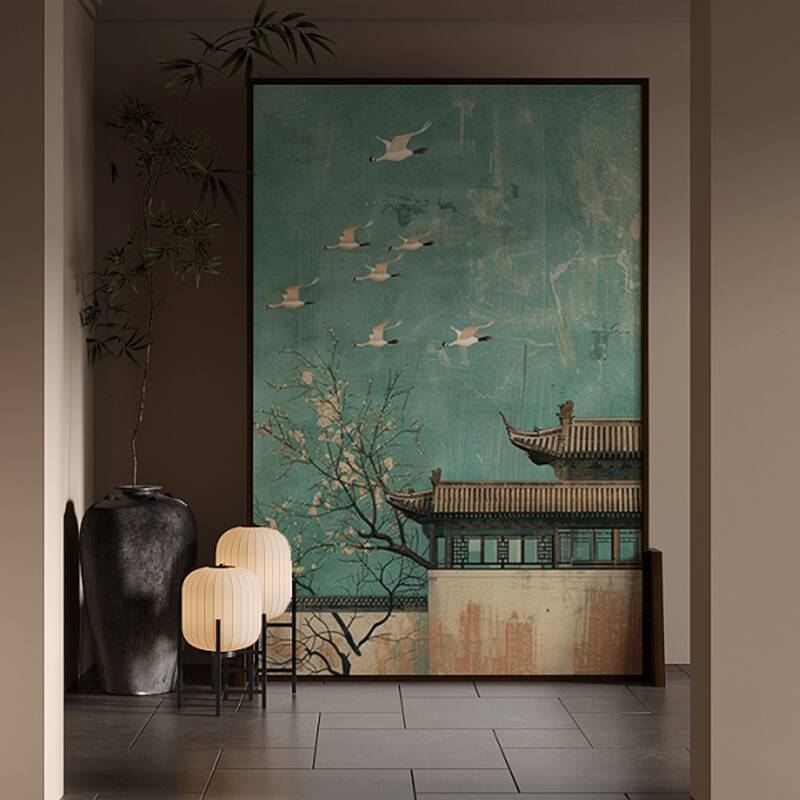 Auburn Contemporary Indoor Opaque Single Panel Pine Wood Wall Partition with 1 Panel