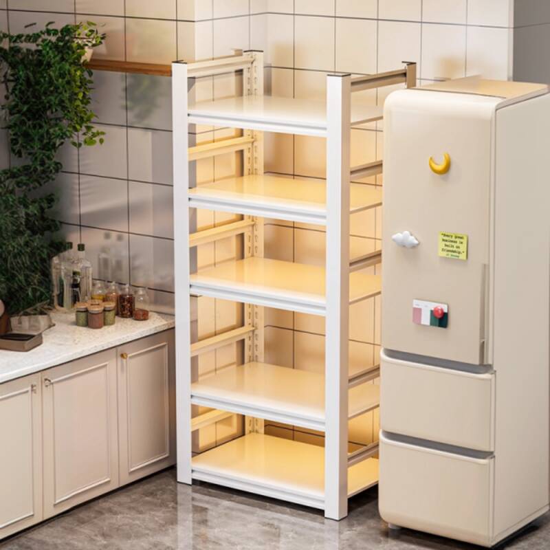 Modern Simple Style Food Storage Shelf with Storage Shelves, Steel Frame, Unattached
