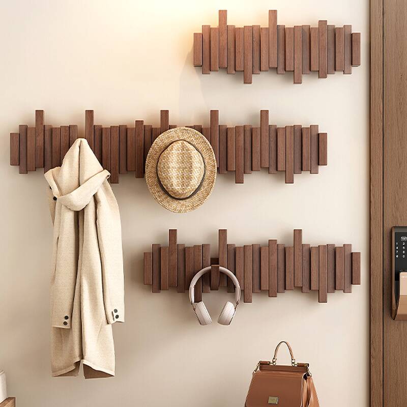 Contemporary Coat Rack with Rubberwood Frame and Wood Hook