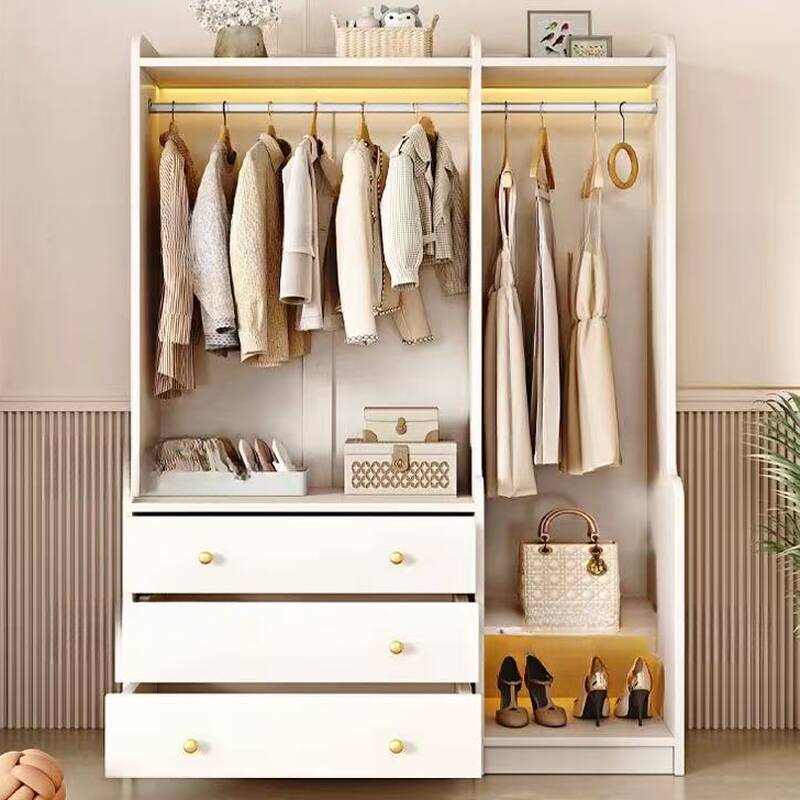 Modish Hall Rack with Back Plate and Unenclosed Storage