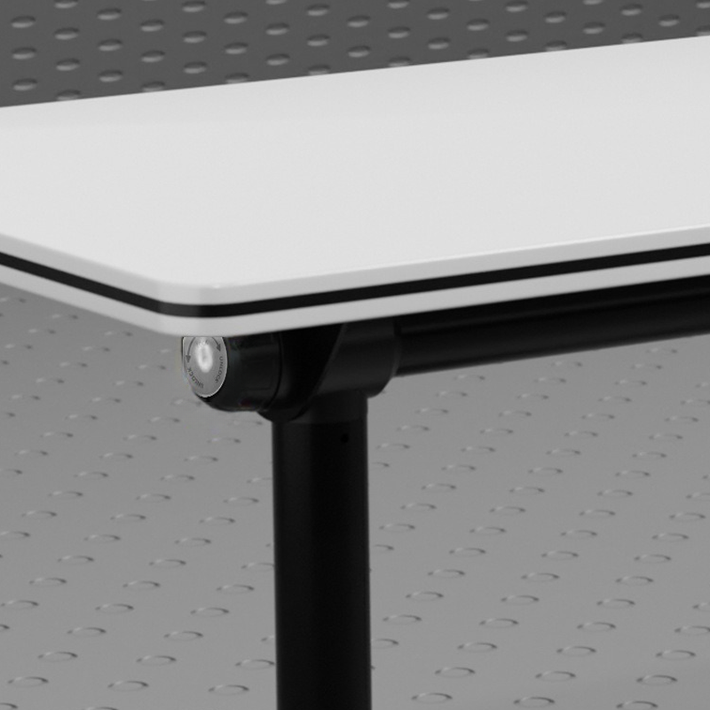 White Modern Simple Style Rectangle Conference Table with Modular Configuration for 6-person Seating in Engineered Wood