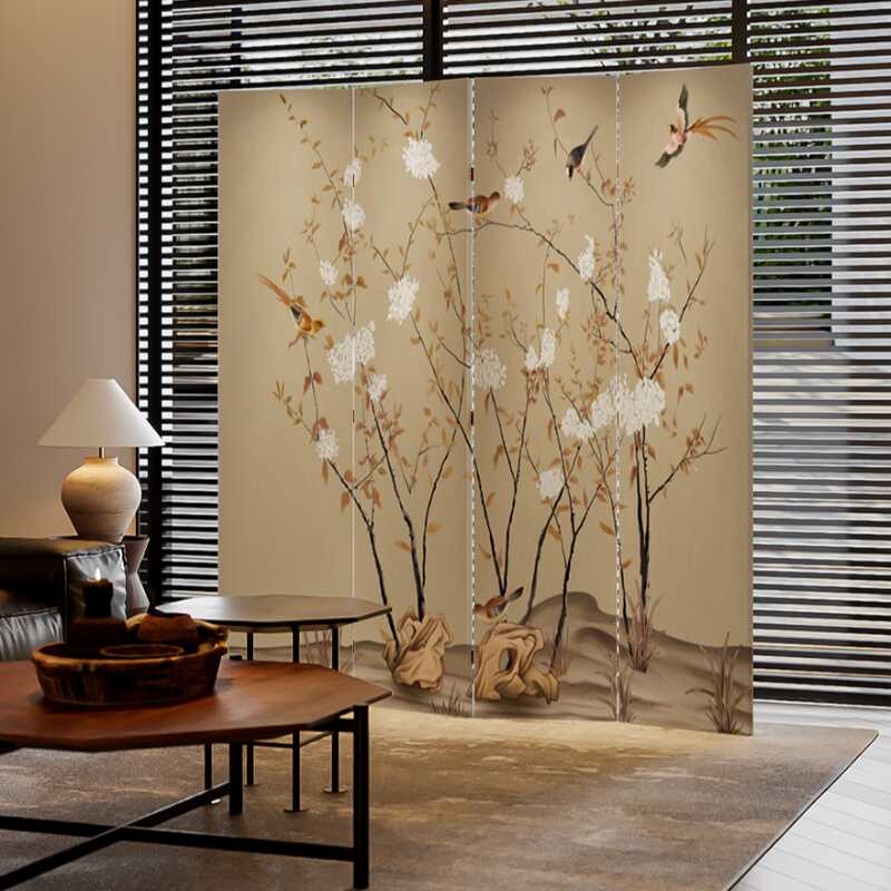 Multicolour Indoor Opaque Fold Away Temporary Wall with Wood Frame, 5/4/3 Panels, and Double Sided Print