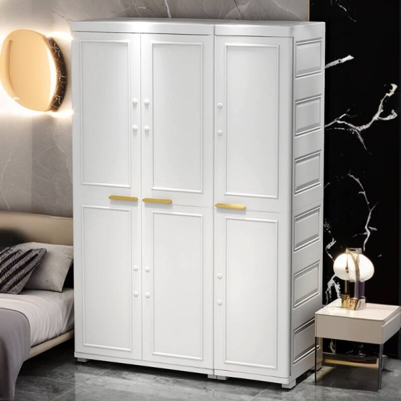 Synthetic Independent Wardrobe Closet with Adaptable Shelf and Gate
