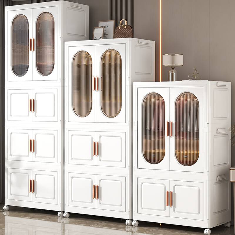 Synthetic Material Standalone Cabinet Armoire with Gate