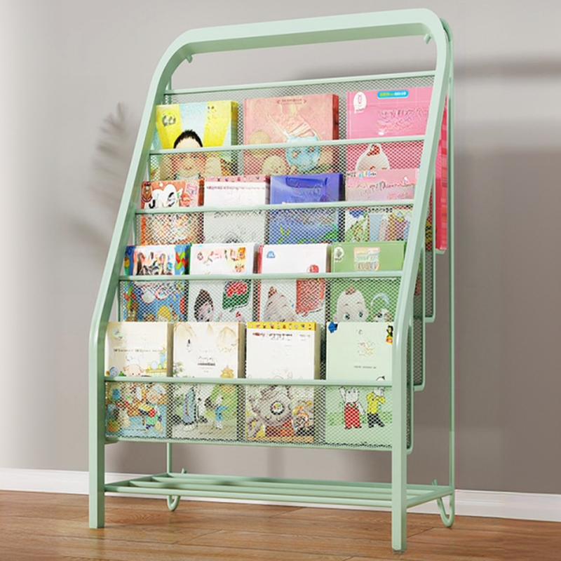 Art Deco Metal Magazine Holder with Shelves, 15 in & Above Length, 10 in & Above Height, Independent Design