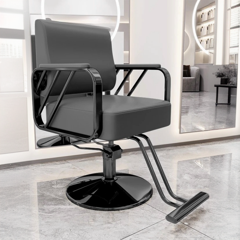 Ergonomic Square Solid Colour Styling Chair with Stainless Alloy Frame, Footrest, and Adjustable Features
