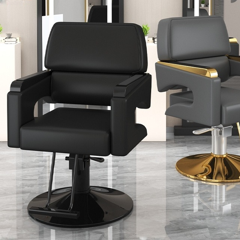 Ergonomic L-Shape Solid Colour Styling Chair with Stainless Steel Frame, Footrest, and Adjustable Features