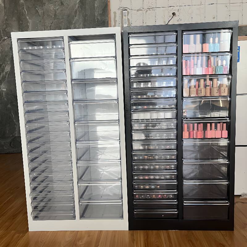 Modish Steel Storage Cabinet with Corrosion Resistant Drawers and 3-Wide/2-Wide Compartments