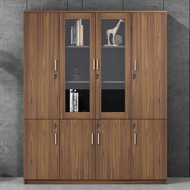 Caramel Modish Manufactured Wood Storage Cabinet, Moisture-proof with Shelves and Locking Door, Available in 3-Wide/4-Wide/5-Wide or more