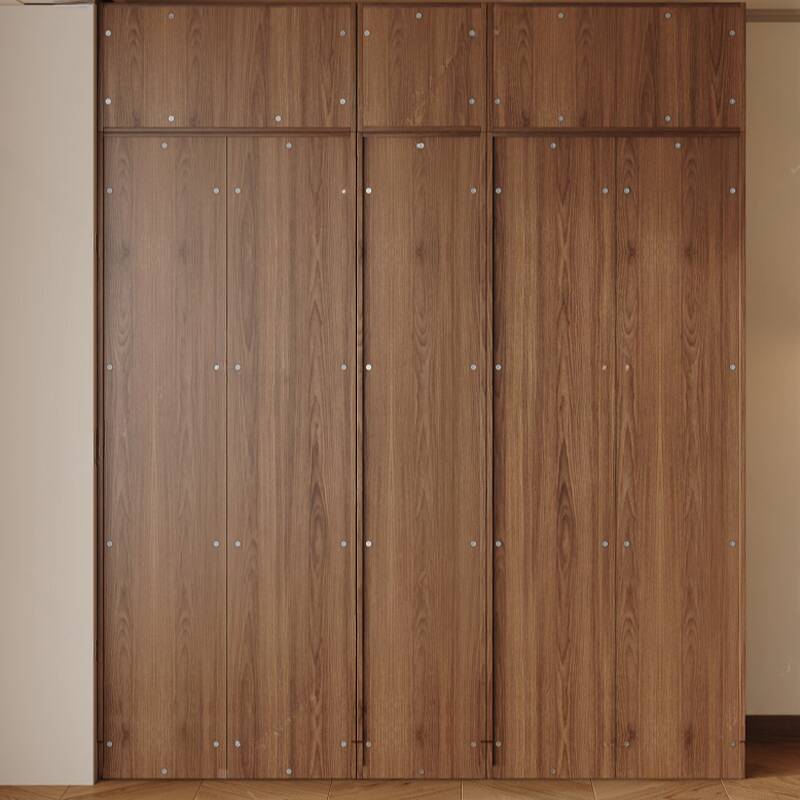 Modern Auburn Lumber Wardrobe Armoire with Soft Close Door, Compartments, Interior Shelves and Clothing Rod