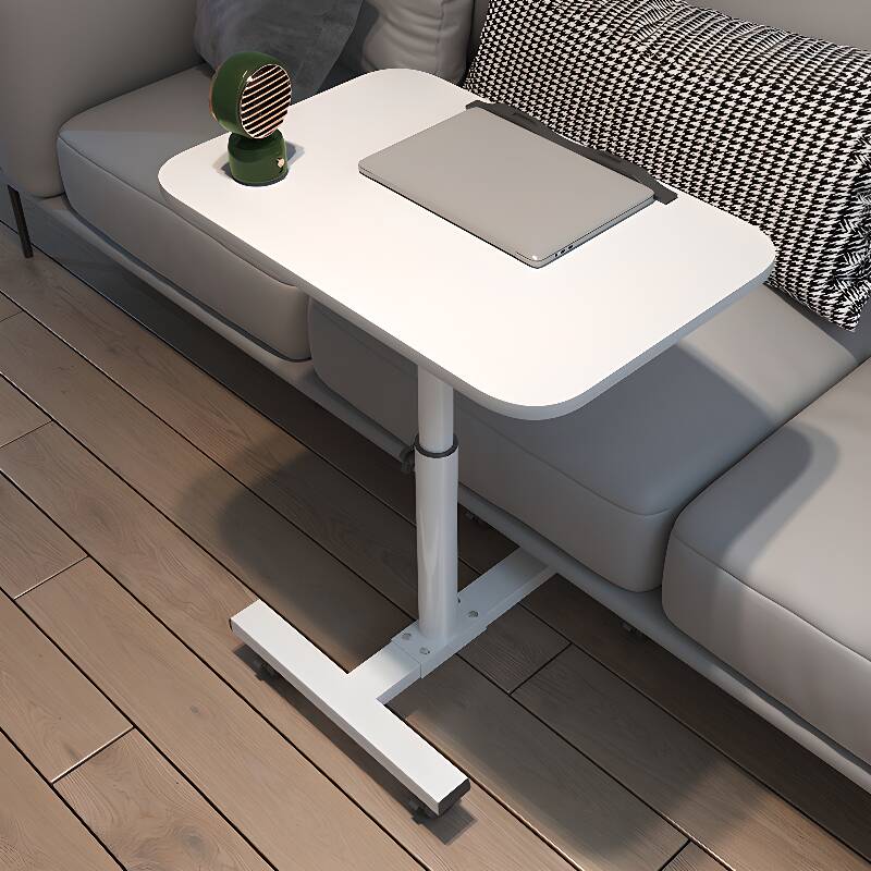Modern Simple Style Engineered Wood Computer Cart, Height Adjustable with Caster Wheels and Ergonomic Tilt