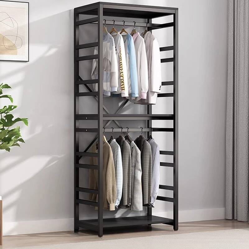 Midnight Black Simplistic Hall Tree with Receptacle, Alloy Frame, and Manufactured Wood Bench