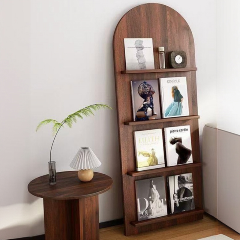Art Deco Laminate Magazine Holder with Shelves, 15 in & Above Length, 10 in & Above Height, Independent