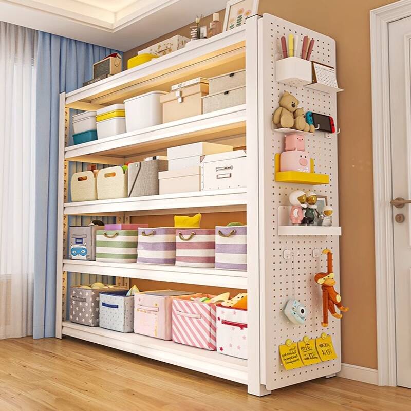 Casual Steel Storage Shelf Rack with Unattached Installation