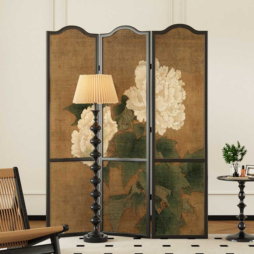 Multi-Colour Modern Opaque Pop Up Pine Wood Room Separator Wall with Double Sided Print