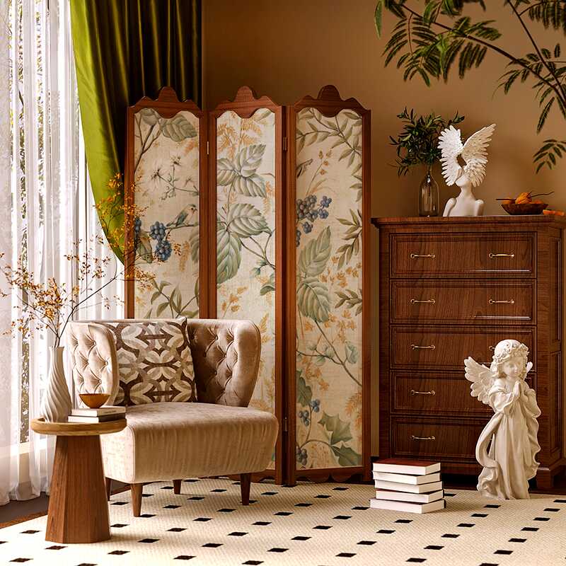 Multi-Colour Modern Indoor Translucent Pop Up Room Separator Wall with Gauze Screen