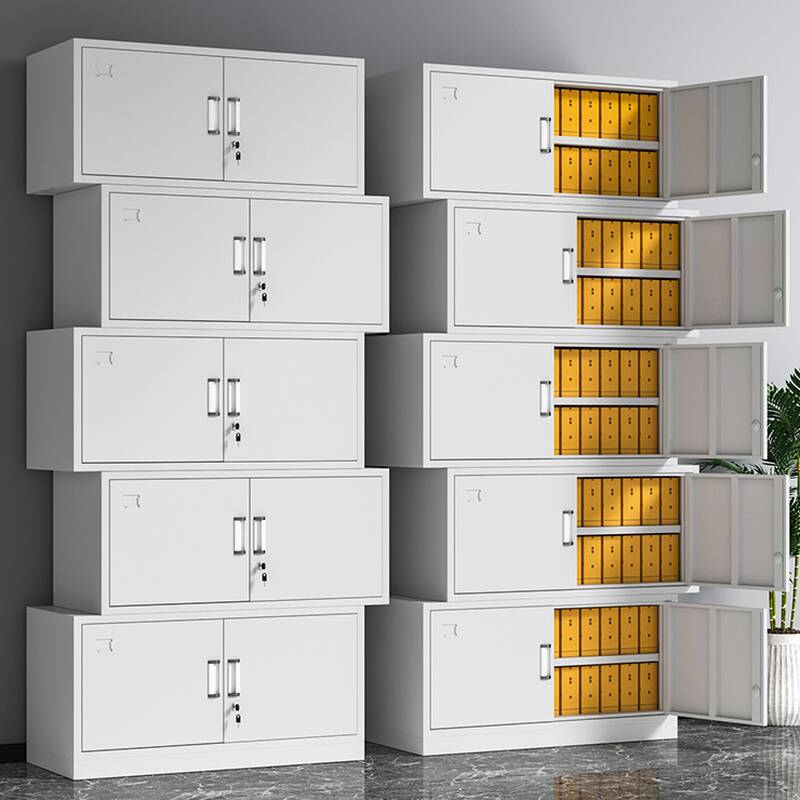 Chalk Steel Filing Cabinet Console with Tough Locker and Locking Door, 1-Wide