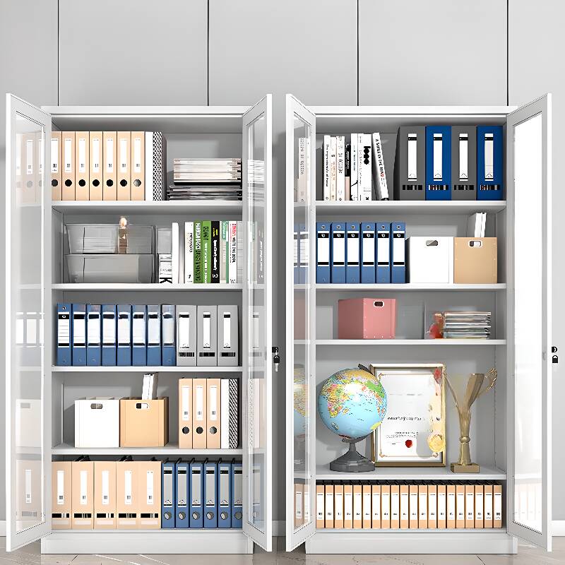 Chalk Steel Filing Cabinet Console with Rust Resistant Locker and Adjustable Shelving, Featuring Locking Door, 1-Wide