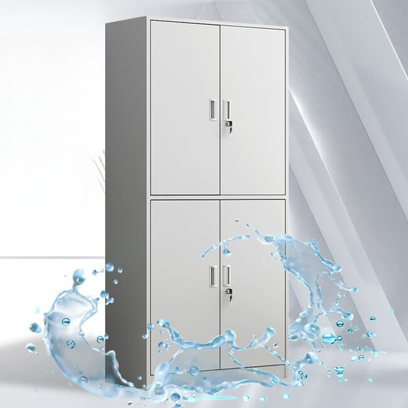 Chalk Steel Filing Cabinet Console, Warp-free with Drawers, Adjustable Shelving, Locking Door, and 2-Wide Compartments