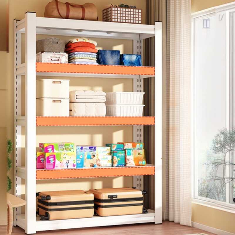 Industrial Tower Shelf with 4/5/3 Shelves in Steel, Independent Installation