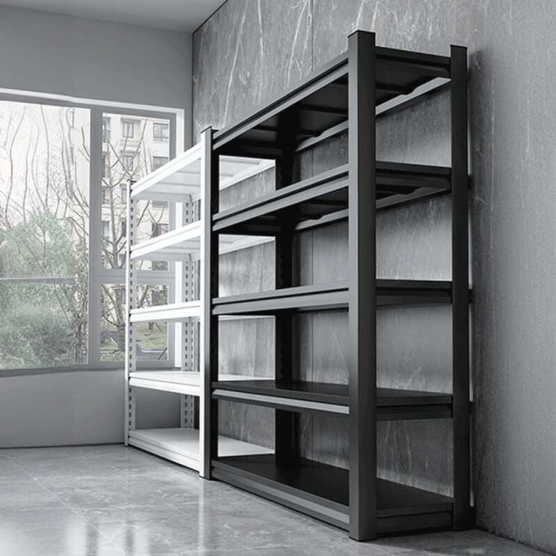 Ink Industrial Steel Tower Shelf with Adjustable Shelves, Independent Installation