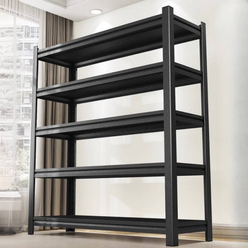 Ink Modern Warehouse Shelving Rack with Steel Frame and Adjustable Shelves, Independent Installation
