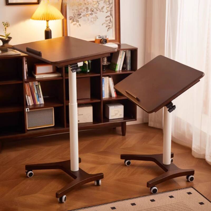 Metal Laptop Cart with Lifting Airlift and Stand Vertical Installation