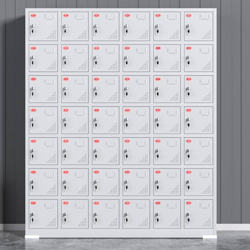 Modish Dove Grey 5-Wide or more/4-Wide/2-wide Cell Phone Lockers with Ventilated Door, 10 or More Compartments/6 Compartments/9 Compartments and Key/Personalization or Monogramming Lock