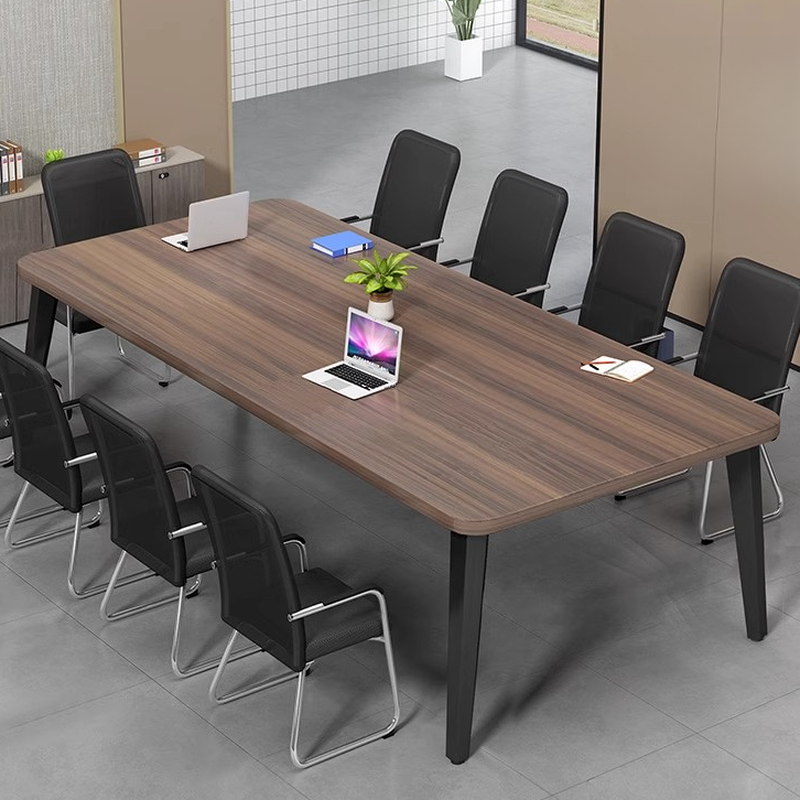 Casual Cocoa Mdf Wood Rectangular Warp-proof Conference Table Seats 6/Seats 12+/10-seater