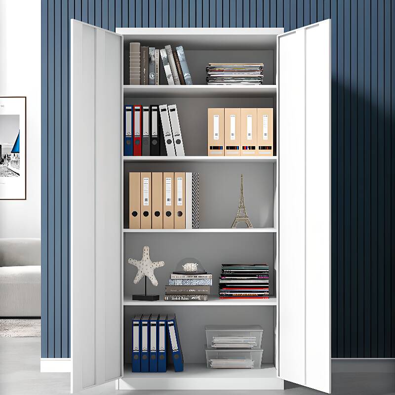 Casual Steel Office Storage Furniture with Locker, Variable Shelf, Locking Door, and 1-Wide Compartments