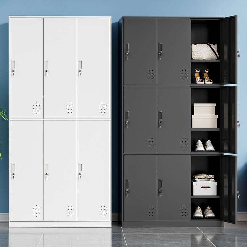 Steel 2-layer/4-layer/3-layer Gym & Locker Room Lockers with Installation Required, Partial Assembly, Shoe Storage, 10 or More Compartments/9 Compartments/6 Compartments, 3-Wide/2-Wide