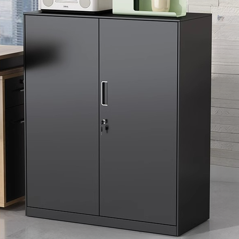 Casual Steel Office Storage Furniture with Warp-free Closet, Adjustable Shelving, and Locking Door in 1-Wide Design