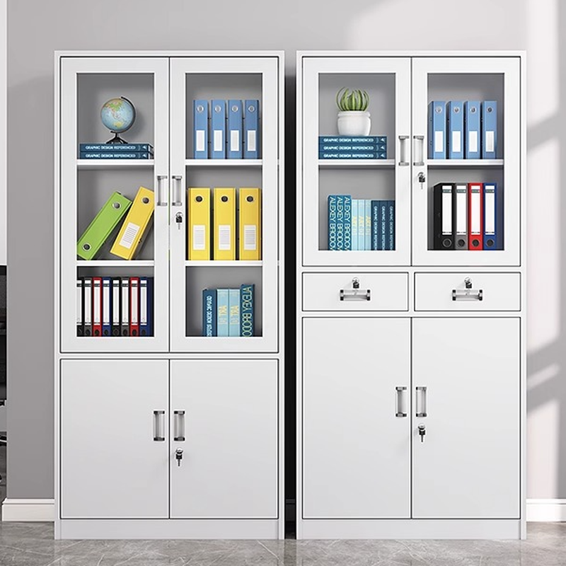 Chalk Steel Office Storage Furniture with Corrosion Resistant Closet, Adjustable Shelving, Locking Door, and 1-Wide Compartments