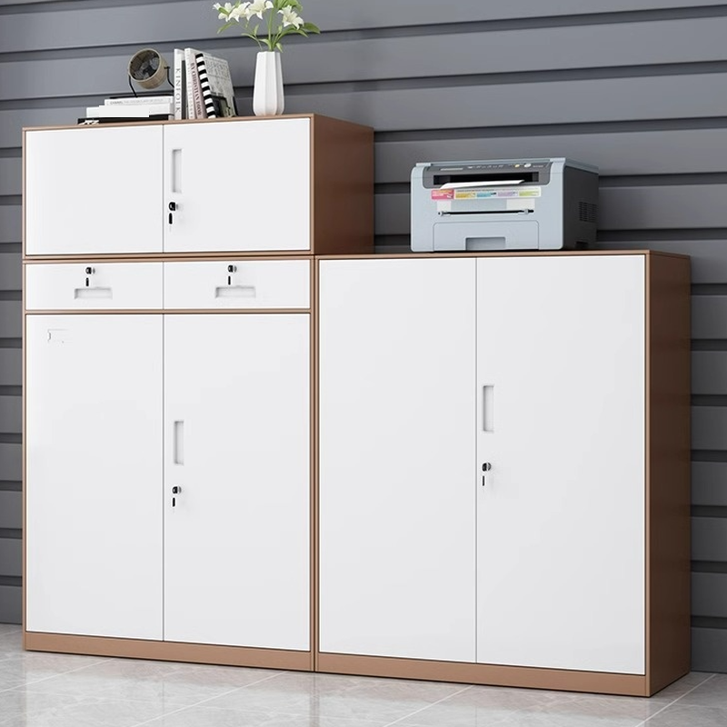Iron Office Storage Furniture with Scratch Resistant Locker, Variable Shelf, Locking Door, and 1-Wide/2-Wide Compartments