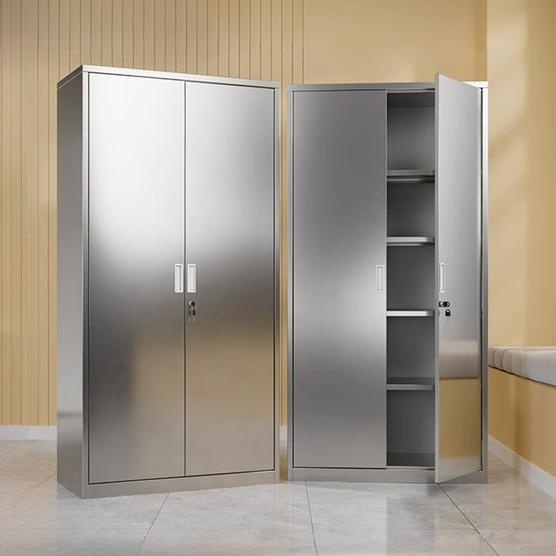 Silver Stainless Steel Office Storage Furniture with 1-Wide/2-Wide/3-Wide Compartments