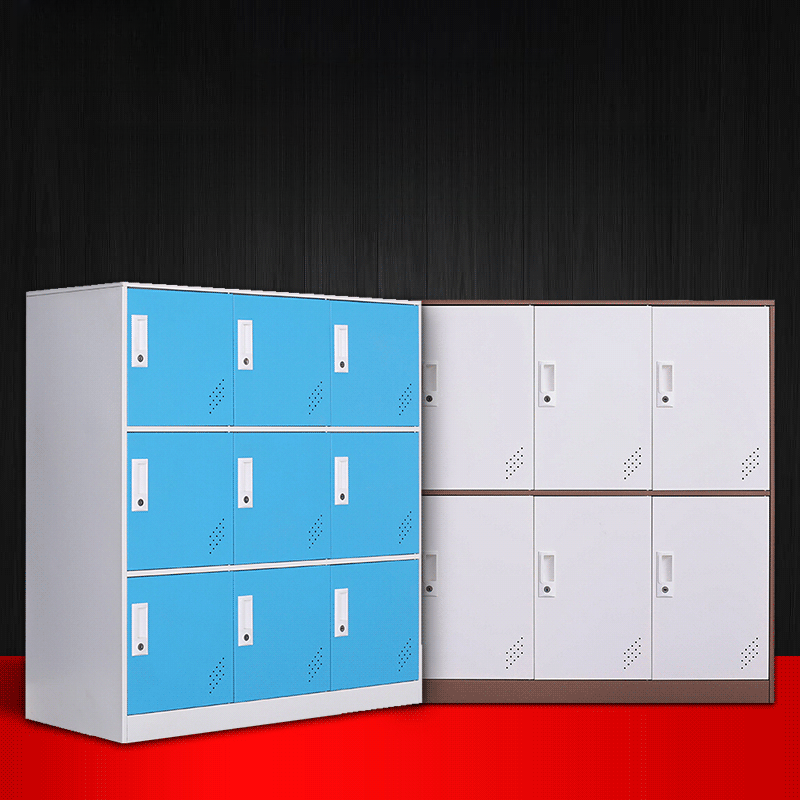 2-layer/3-tier School Lockers with Installation Required, Partial Assembly, Shoe Storage, Ventilated Doors, Nine/Six/4 Compartments, 3-Wide/2-Wide