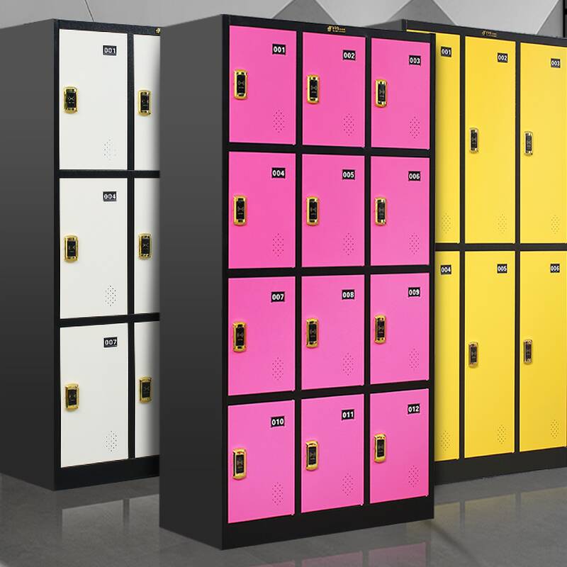2-layer/3-tier Employee Lockers with Installation Required and Partial Assembly, Ventilated Door, Shoe Storage, Six/Nine Compartments, 3-Wide