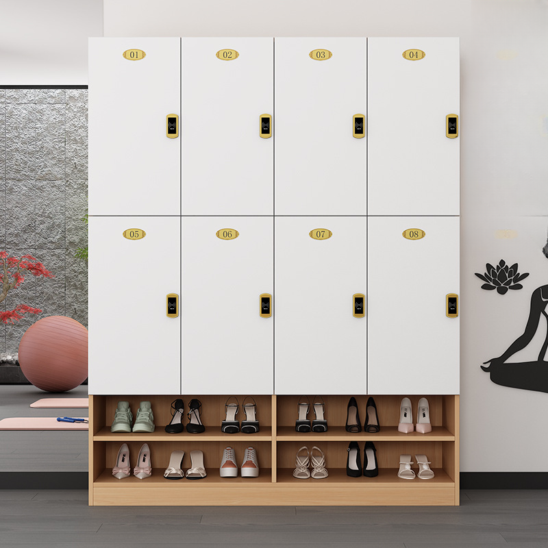 Timber 5-layer/4-layer Installation Required 4-Wide/3-Wide Gym & Locker Room Lockers with Sturdy Door and Shoe Storage, Partial Assembly