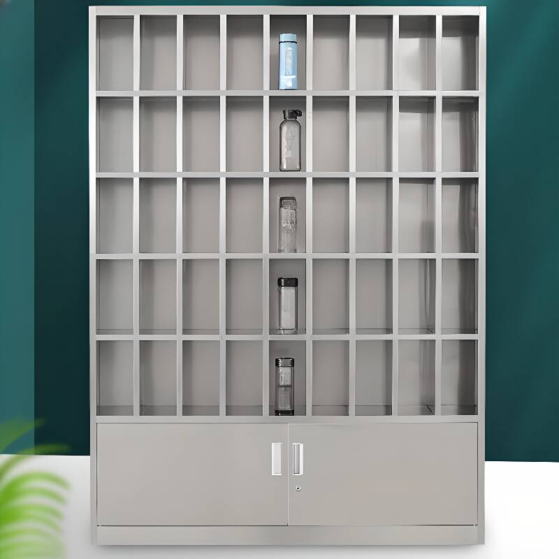 Metallic Stainless Steel 6 or More Tier Employee Lockers with Installation Required and Full Assembly Needed, Open Face Door, 5-Wide or More Compartments
