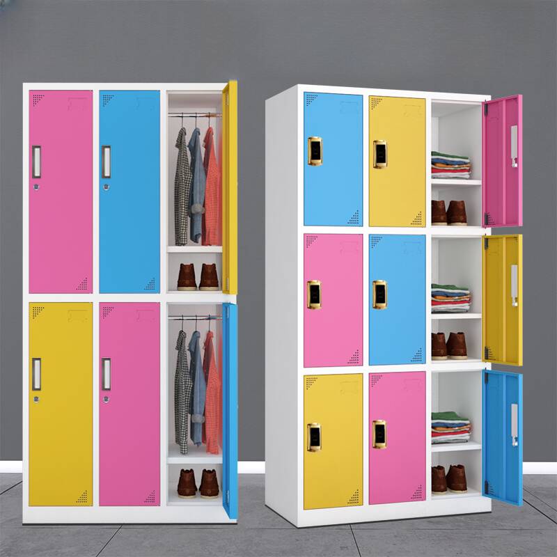 2-tier/3-layer/4-tier Chalk 3-Wide/2-Wide Installation Required Gym & Locker Room Lockers with Ventilated Door and 9 Compartments/6 Compartments/4 Compartments, Full Assembly Needed