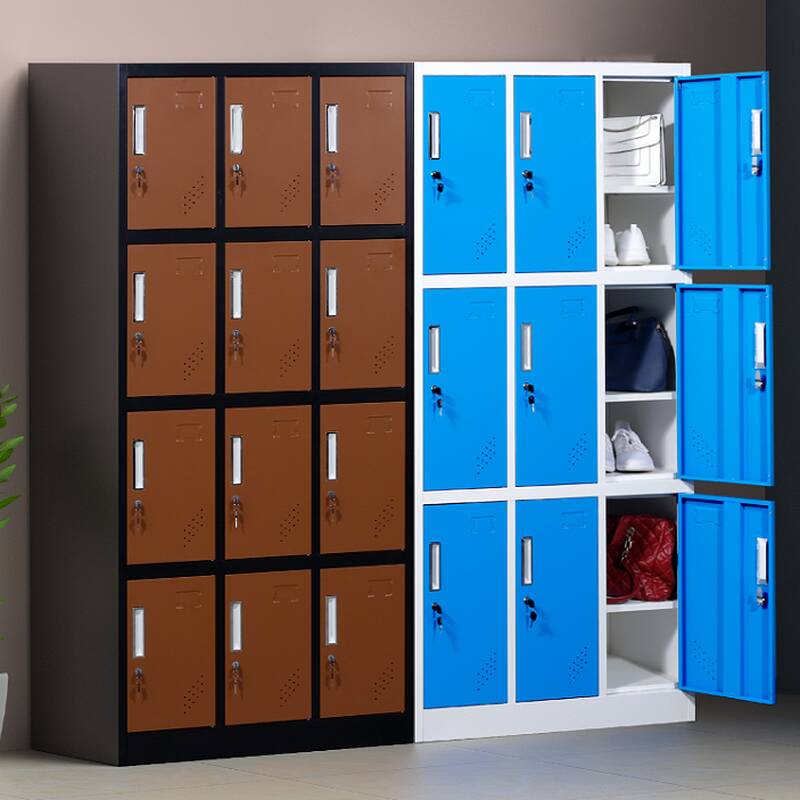 3-Wide/2-Wide Metal Ventilated Employee Lockers 5-tier/6 or more/4-layer with Shoe Storage, Installation Required, Partial Assembly