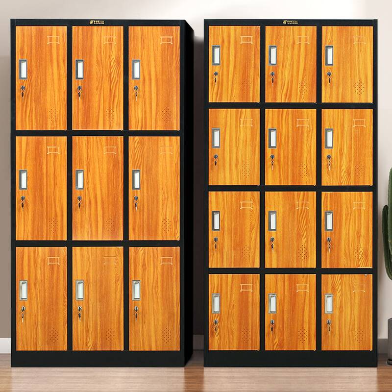 2-layer/3 Tiers 3-Wide/2-Wide Employee Lockers with Shoe Storage & 9 Compartments/Six Compartments/Four Compartments, Installation Required, Full Assembly Needed