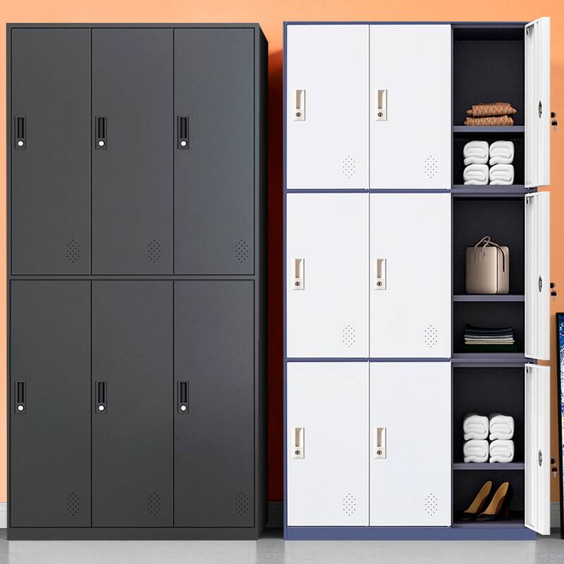 2-layer/4-layer/3-layer Employee Lockers with Installation Required and Full Assembly Needed, Ventilated Doors, 10 or More Compartments/9 Compartments/6 Compartments, 3-Wide/2-Wide, and Locker Base