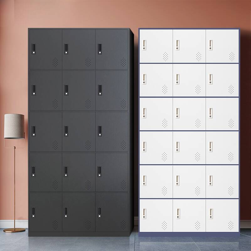 Steel 6 or more Tier Commercial Lockers with Installation Required and Partial Assembly, Featuring Shoe Storage, Ventilated Doors, and 3-Wide Compartments