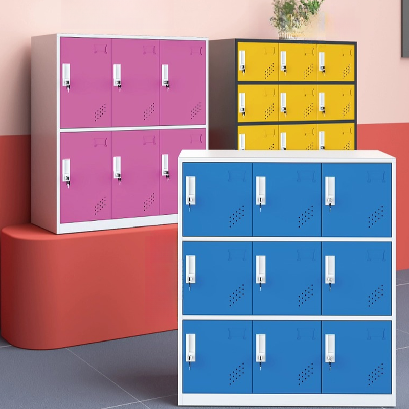 2-layer/4-layer/3 Tiers Installation Required 3-Wide/2-Wide School Lockers with Ventilated Door and 10 or More Compartments/9 Compartments/Six Compartments, Full Assembly Needed