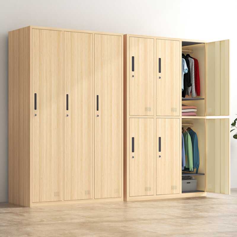 2-tier/3-layer Employee Lockers with Installation Required and Full Assembly Needed, Featuring Four Compartments/6 Compartments/Nine Compartments, 3-Wide/2-Wide, Lock, and Locker Base Included